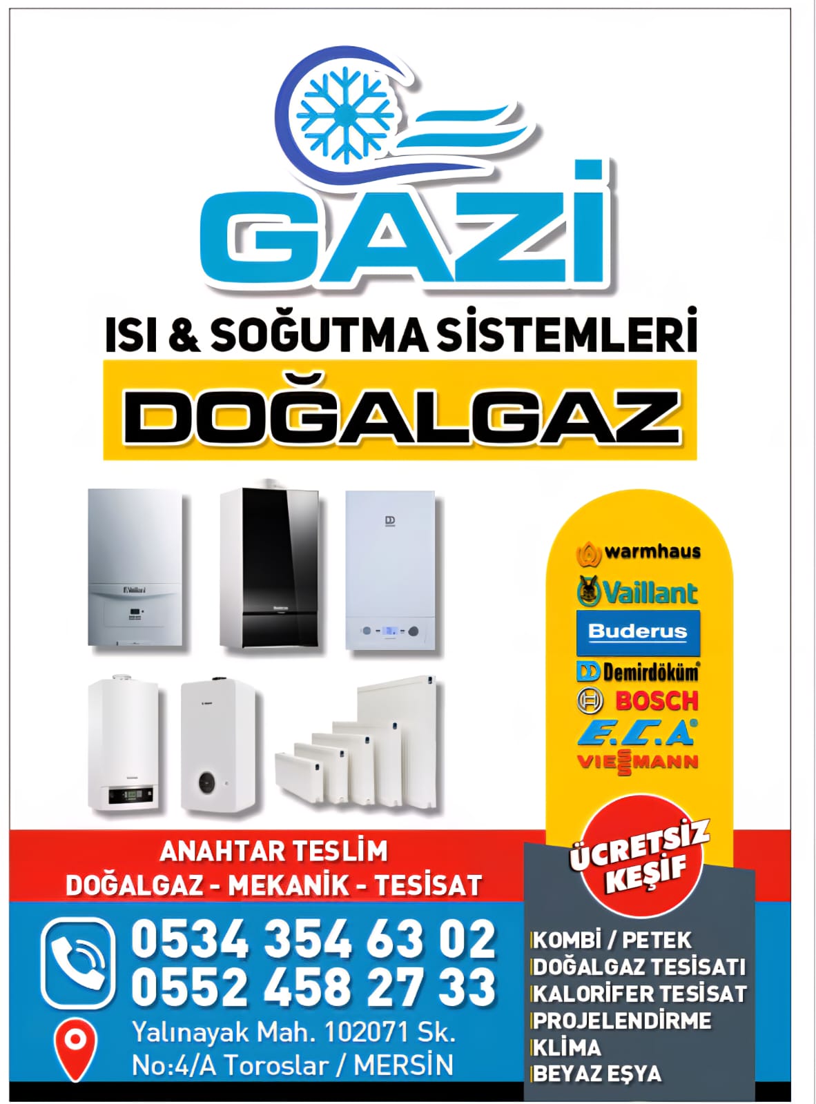 Yetkili Servis Mersin - Mersin Beyaz Eşya, Kombi, Klima, Televizyon Servisi